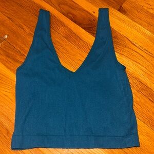dark teal cropped tank top